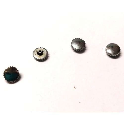 Watch parts- 4 crowns  stainless STEEL- sizes W6.4mm H3.0mm -Watchmaker Treasure