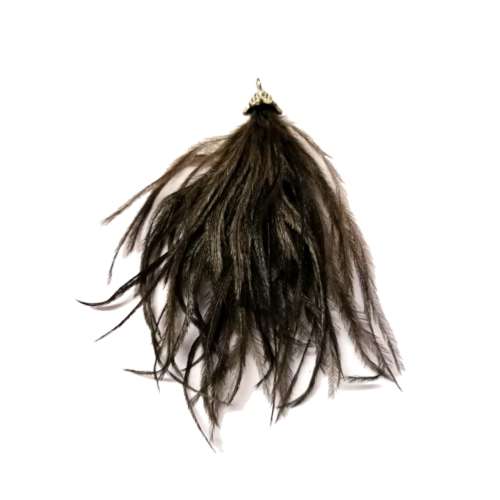 Pendant - Genuine ostrich feather Pendant  +/-10cm / Beads for crafting