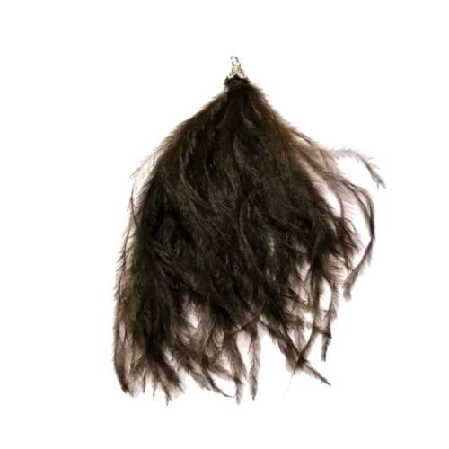 Pendant - Genuine ostrich feather Pendant  +/-11cm / Beads for crafting