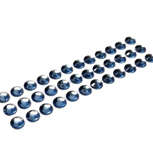 Stickers / Acrylic Stickers - 6mm - 36pcs - diamond shape - light blue / Stickers for crafting