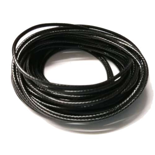 Synthetic Leather  Cord String / 1.8mm - black - 5m PACK / Cords for crafting