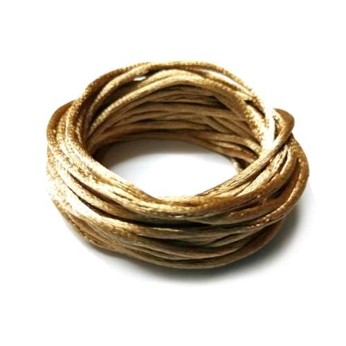 CORDS / SATIN CORD / 2.5mm - GOLD - 5m PACK / CORDS for crafting
