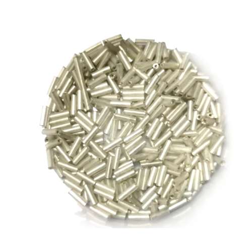 Beads /Glass  Seed Beads - +/-370pcs  - 6x2mm - silver grey / Beads for crafting
