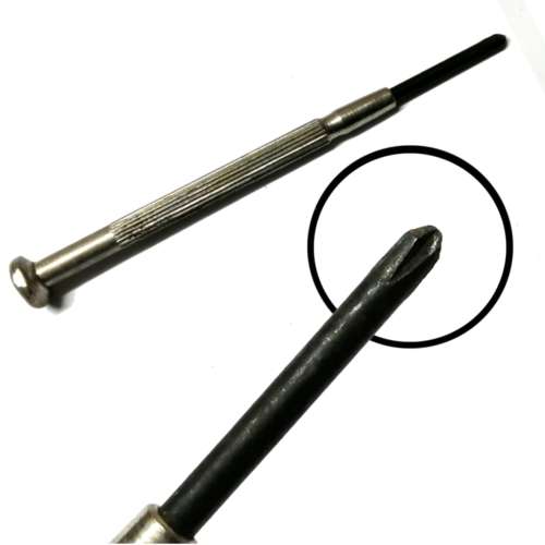 Watchmaker tools - Screw driver -cross - 2.8mm - total length 10.7cm