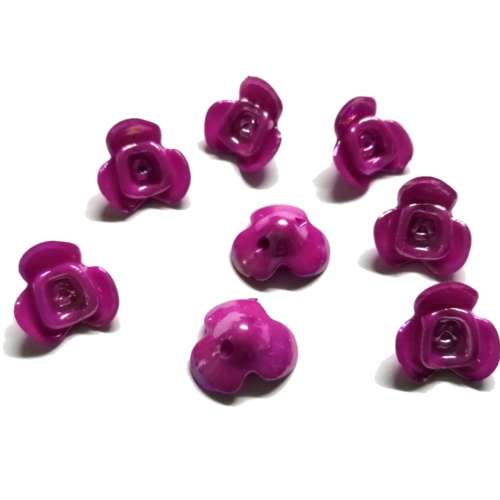 Beads /Acrylic Beads - 12mm -  8 pcs - pink - Ceramic Optic Roses / Beads for crafting