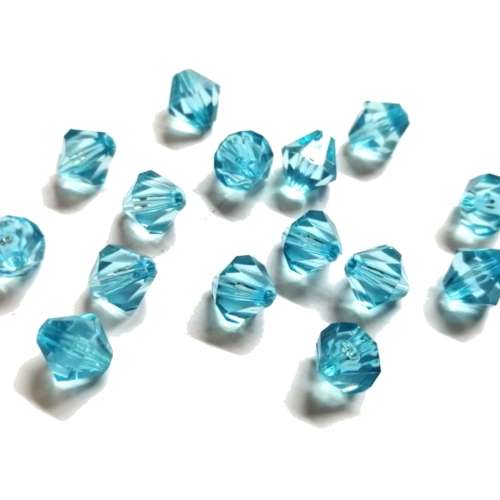 Beads /Acrylic Beads -10mm -15pcs-light blue - crystal optic/ Beads for crafting