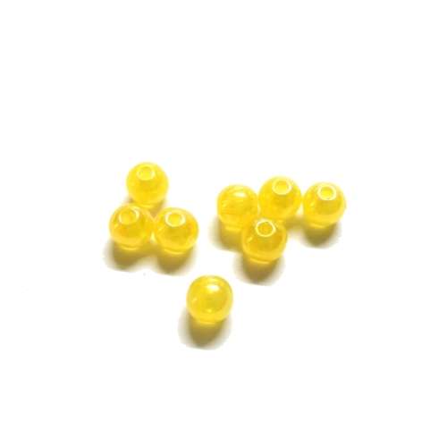 Beads /Acrylic Beads - 6mm -  8 pcs - yellow/ Beads for crafting