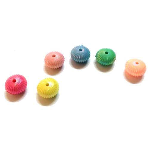 Beads /Acrylic Beads - 12mm - 6 pcs - color mix/ Beads for crafting