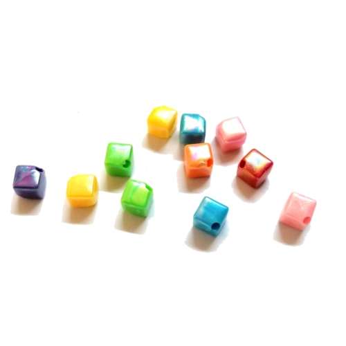 Beads /Acrylic Beads - 6mm -  11pcs - color mix/ Beads for crafting