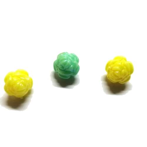 Beads /Acrylic Beads - 14mm -  3pcs - color mix/ Beads for crafting