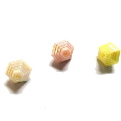 Beads /Acrylic Beads - 12mm -  3 pcs - color mix/ Beads for crafting