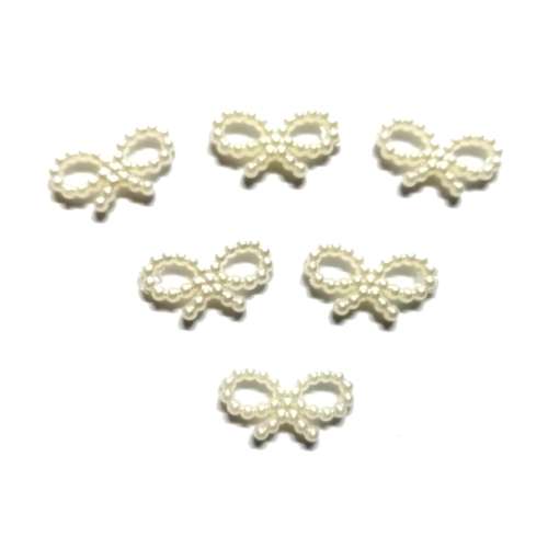 Beads /Acrylic Shape -18mm -6pcs-pearl white- no bead hole/ Beads for crafting