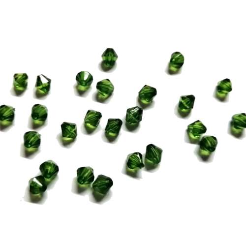 Beads /Acrylic Beads -6mm -25pcs-green - crystal optic/ Beads for crafting