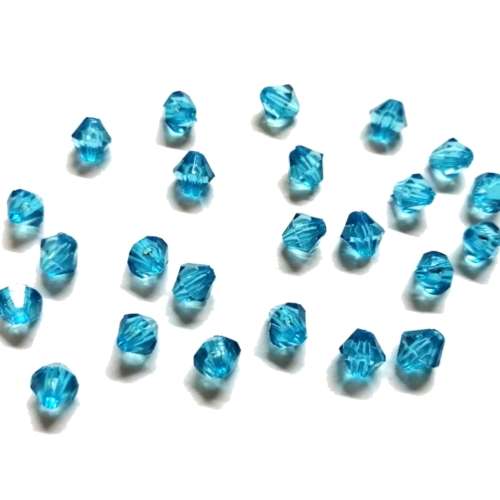 Beads /Acrylic Beads -6mm -25pcs-blue - crystal optic/ Beads for crafting