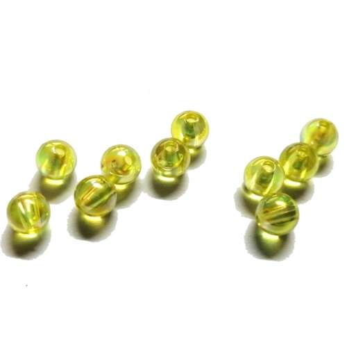 Beads /Acrylic Beads - 8mm -  10 pcs -glossy glass optic - yellow/ Beads for crafting