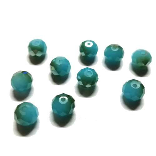 Beads /Crystal Beads light blue smoked - 10pcs  - 10mm - Hole +/-1.3mm/ Beads for crafting