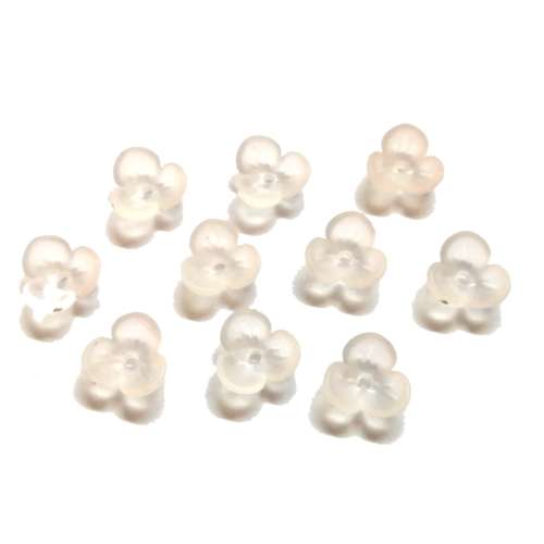 Beads /Frost Acrylic Beads -12mm -10pcs-color less flowers/ Beads for crafting