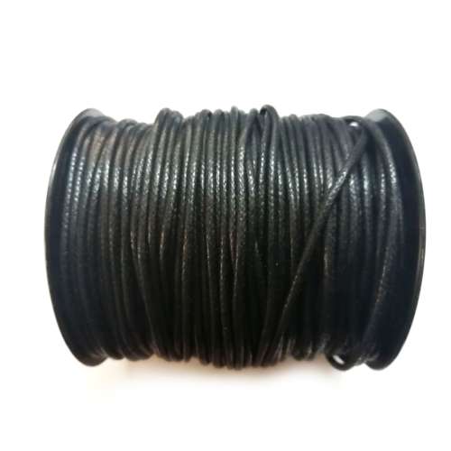 Cords / Wax Cord String / 2.0mm - black - 5m PACK / Cords for crafting