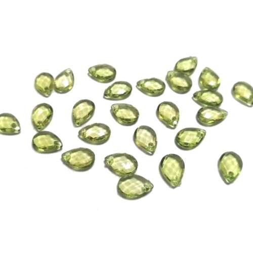Beads / Acrylic Beads - 9mm -  25 pcs Crystal Optic Drop / Beads for crafting