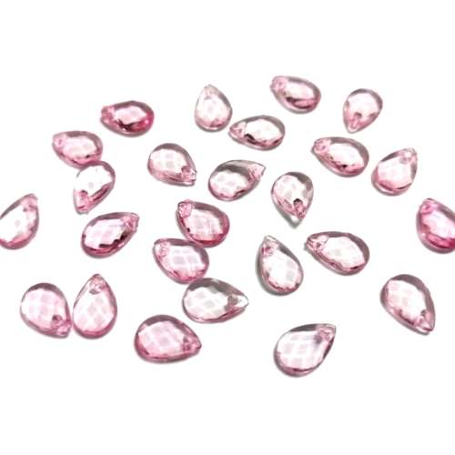 Beads / Acrylic Beads - 9mm -  25 pcs Crystal Optic Drop / Beads for crafting