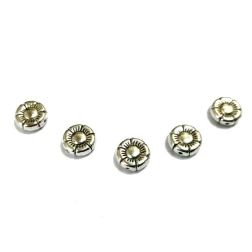 Beads / Metal Beads - 5pcs   - 10mm - massive flowers / beads for crafting