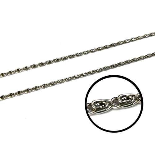 Beads -Chain  / Chain with clasp / Rhodium color / 2.3mm / p. 47cm / Beads for crafting