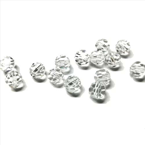 Beads / Crystal Beads clear- 10pcs  - 8mm - Hole +/-1.5mm / Beads for crafting