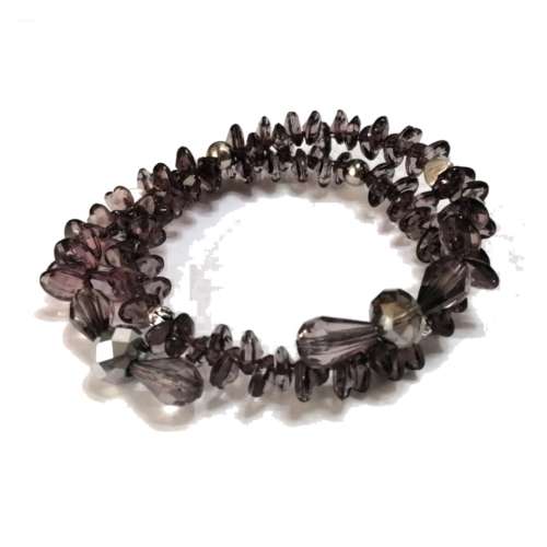 Bracelet,  Crystal - Acrylic Bracelet with memory wire ( fits for any size )