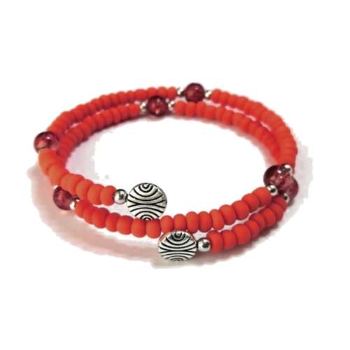 Bracelet,  Glass Bracelet with memory wire ( fits for any size )