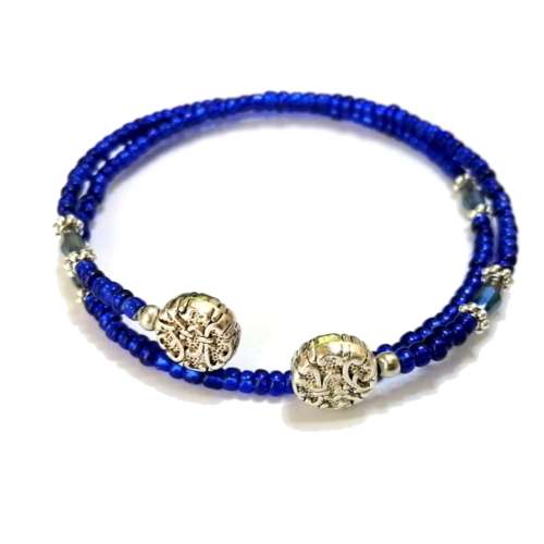 Bracelet, Crystal - Glass Bracelet with memory wire ( fits for any size )