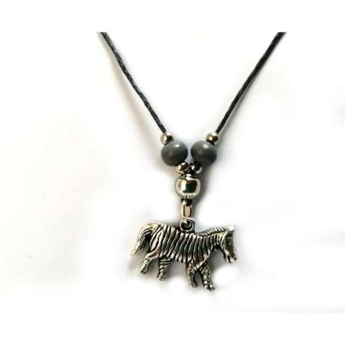 Necklace, Zebra Pendant Necklace