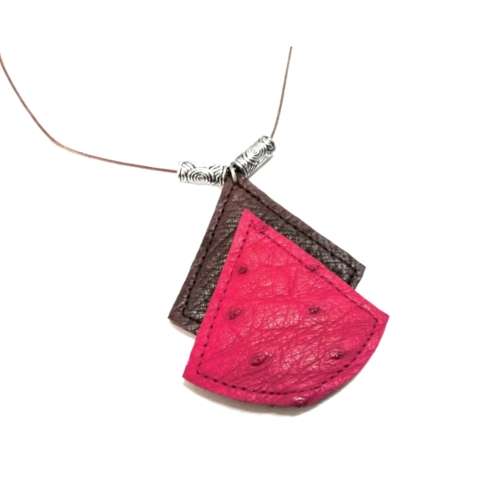 Necklace, Ostrich Leather Necklace