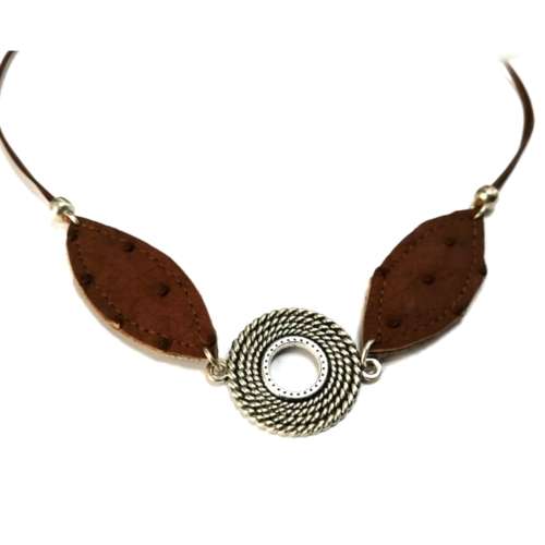 Necklace, Ostrich Leather Necklace