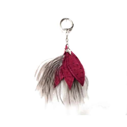 Ostrich Feather Key Hanger
