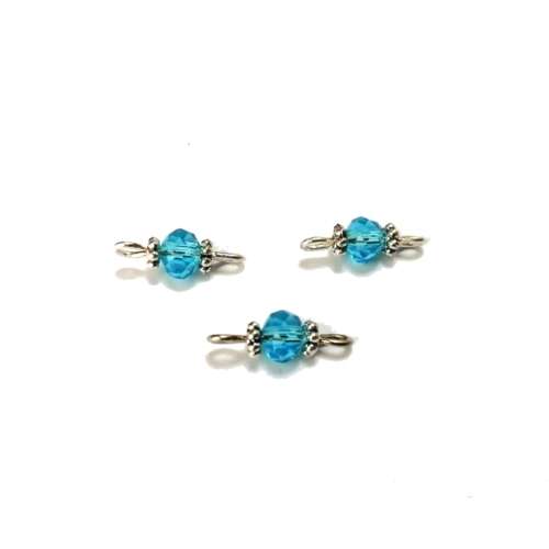 Beads / Crystal Bead Connector - p. 1pc  -clear blue - 16x6mm / Beads for crafting