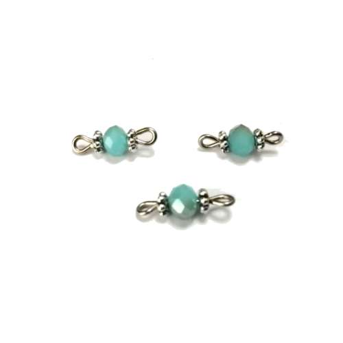 Beads / Crystal Bead Connector - p. 1pc  - smoked light blue - 16x6mm / Beads for crafting