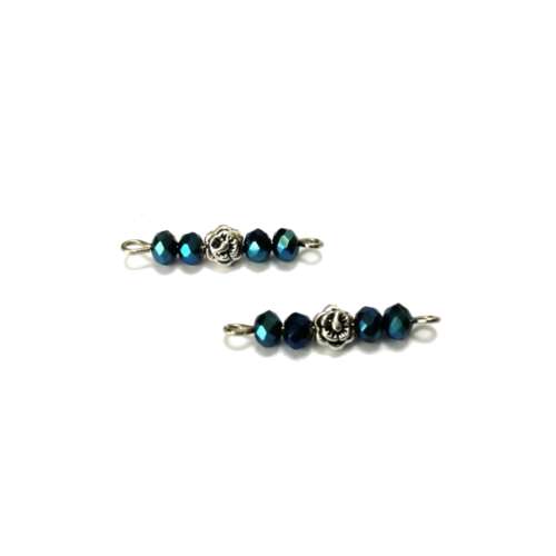 Beads / Crystal Bead Connector - p. 1pc  - royal blue  - 25x5mm / Beads for crafting