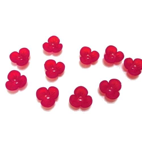 Beads / Frost Acrylic Beads -12mm -10pcs-purple flowers / Beads for crafting