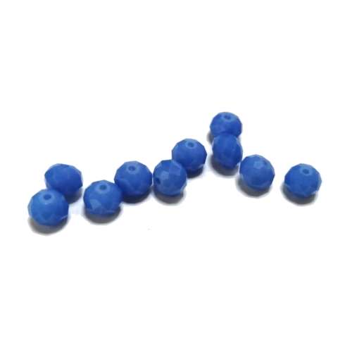 Beads - Crystal Beads - 8mm -mat blue - 10pcs - Hole +/-1.1mm- Beads for crafting