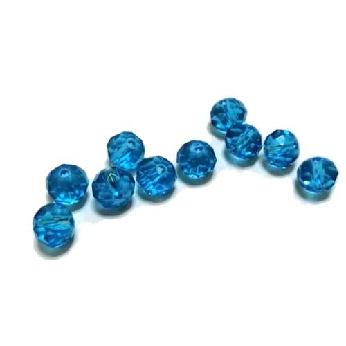 Beads - Crystal Beads - 8mm -clear light blue - 10pcs - Hole +/-1.1mm- Beads for crafting