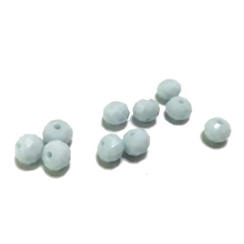 Beads - Crystal Beads - 8mm -milky light blue - 10pcs - Hole +/-1.1mm- Beads for crafting
