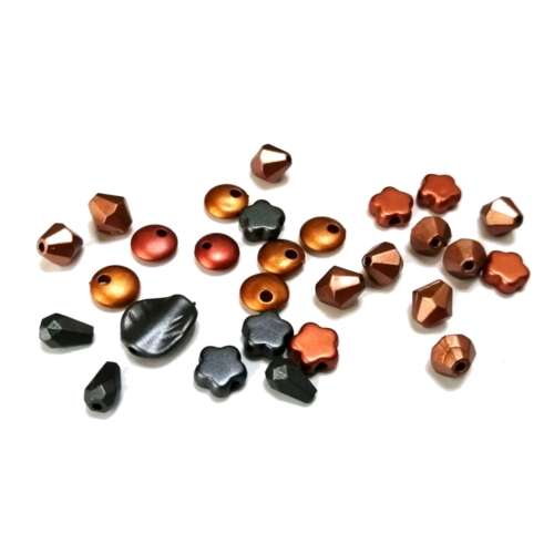 Beads / Acrylic Beads -8mm+ -28pcs- color mix / Beads for crafting