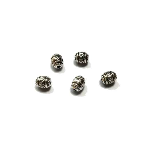 Beads / Metal Beads - 5pcs   - 7x6mm -massive / beads for crafting