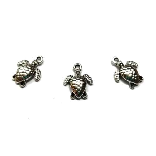 Pendants / Half Body Turtle Pendant   3pcs   - size 16x12mm / pendants for crafting