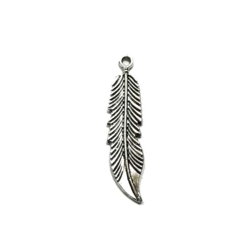 Pendants / Feather Pendant   p. 1pc   - size 45x10mm / pendants for crafting