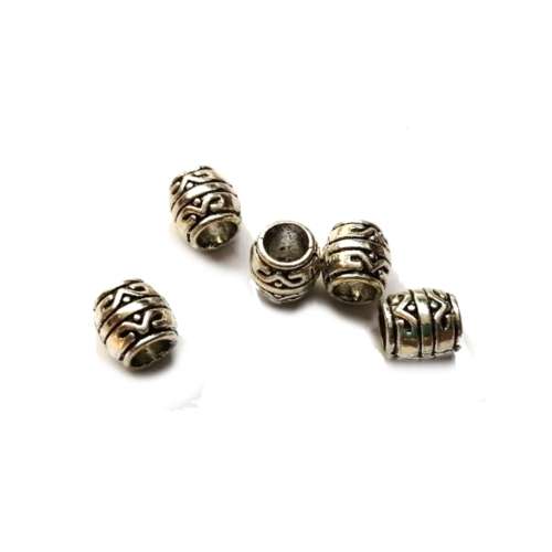 Beads / Metal Beads - 5pcs   - 8x8mm -massive / beads for crafting