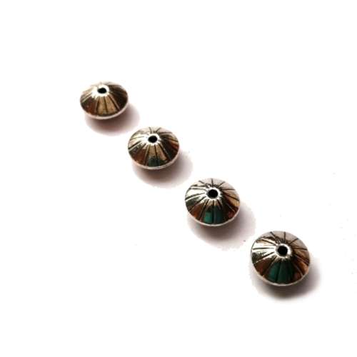 Beads / Metal Beads - 4pcs   - 10x5mm -massive / beads for crafting