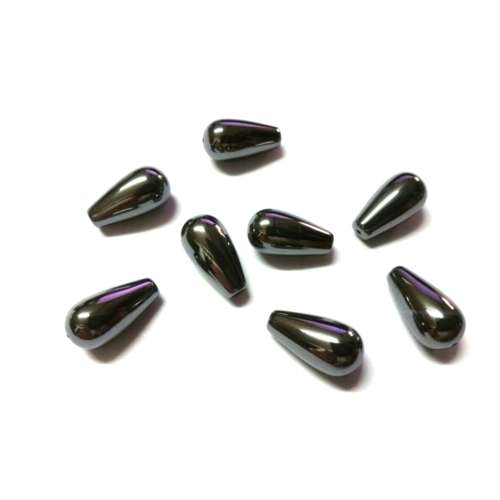 Beads - Hematite Beads - 8pcs  - 16mm x 8mm Drop / Beads for crafting