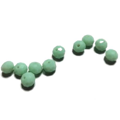 Beads - Crystal Beads - 8mm - matt turquoise green - 10pcs- Beads for crafting