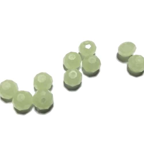 Beads - Crystal Beads - 8mm - milky green - 10pcs- Beads for crafting